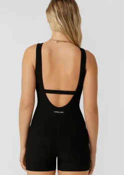 Lorna Jane Holiday Rib Paddlesuit Black Clearance