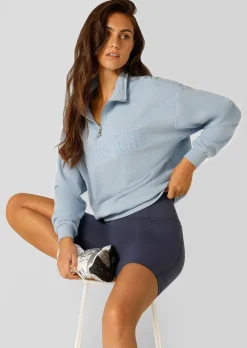 Lorna Jane Iconic Quarter Zip Sweat GlacierBlue