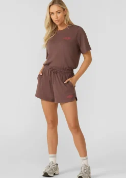 Lorna Jane Iconic Weekender Shorts Stone New