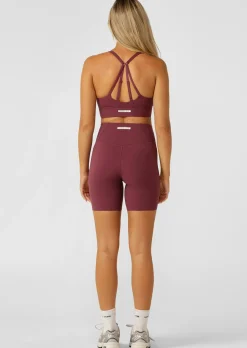 Lorna Jane Inspire Wrap Waist 16cm Bike Shorts Mulberry Sale