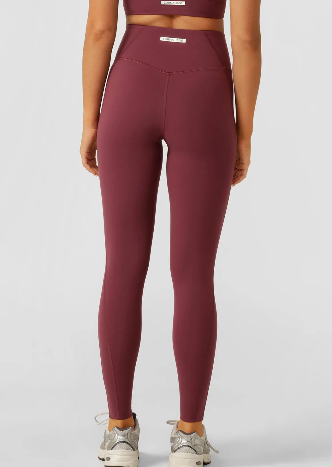 Lorna Jane Inspire Wrap Waist Full Length Leggings Mulberry Outlet