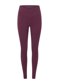 Lorna Jane Inspire Wrap Waist Full Length Leggings Mulberry Outlet
