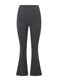 Lorna Jane Irresistible Hi Fold Rib Flared Leggings Titanium Clearance