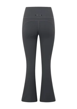 Lorna Jane Irresistible Hi Fold Rib Flared Leggings Titanium Clearance