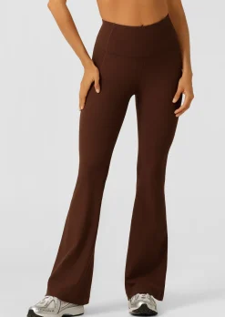 Lorna Jane Irresistible Stomach Support Rib Flared Leggings Espresso Online