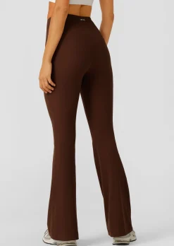 Lorna Jane Irresistible Stomach Support Rib Flared Leggings Espresso Online