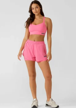 Lorna Jane Lightspeed Phone Pocket Run Short CameoPink Online