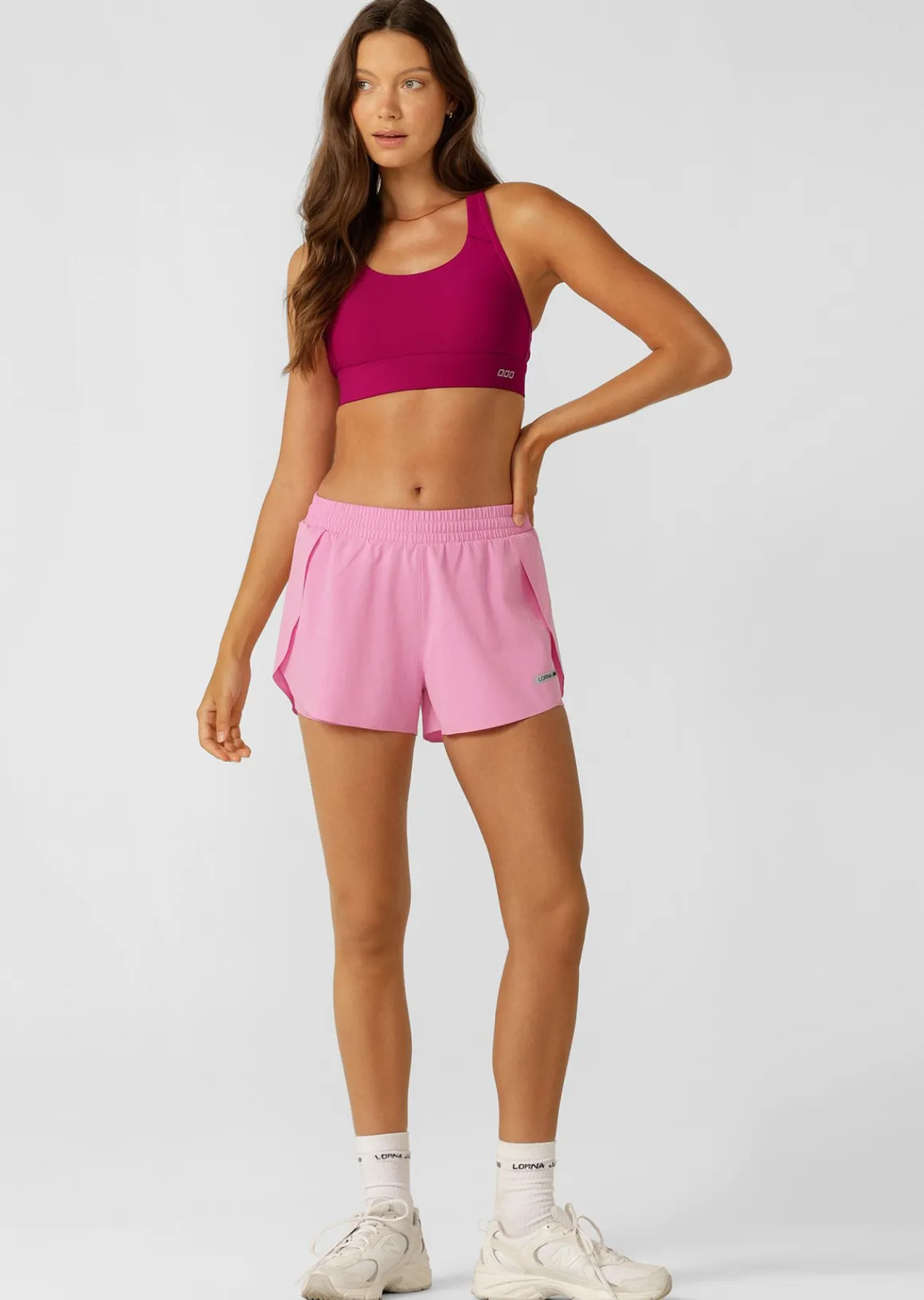 Lorna Jane Lightspeed Phone Pocket Run Short PinkMauve Clearance