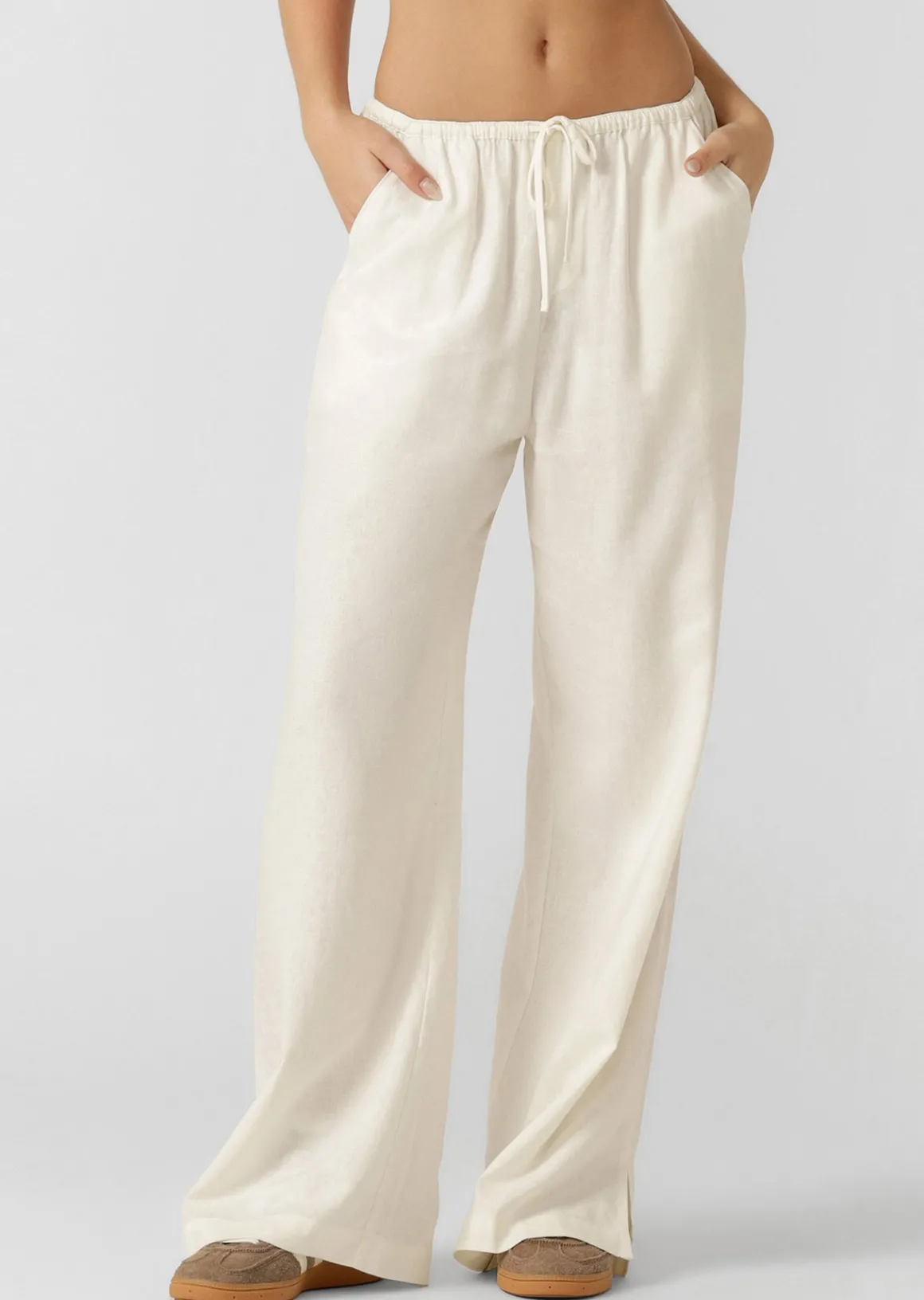 Lorna Jane Linen Lounge Pants Porcelain Clearance