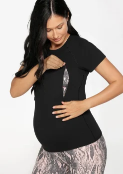 Lorna Jane LJ Active Feeding Tee Black Outlet