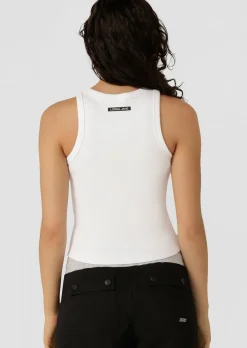 Lorna Jane LJ Basics Rib Tank White Discount