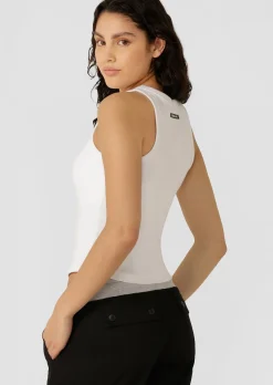Lorna Jane LJ Basics Rib Tank White Discount