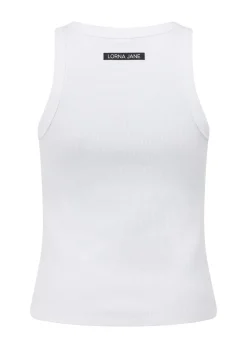 Lorna Jane LJ Basics Rib Tank White Discount