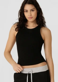 Lorna Jane LJ Basics Rib Tank Black Outlet