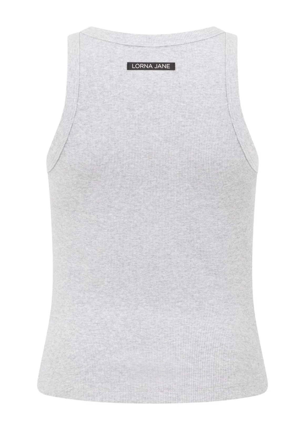 Lorna Jane LJ Basics Rib Tank LightGreyMarl New