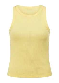 Lorna Jane LJ Basics Rib Tank LemonCream Sale