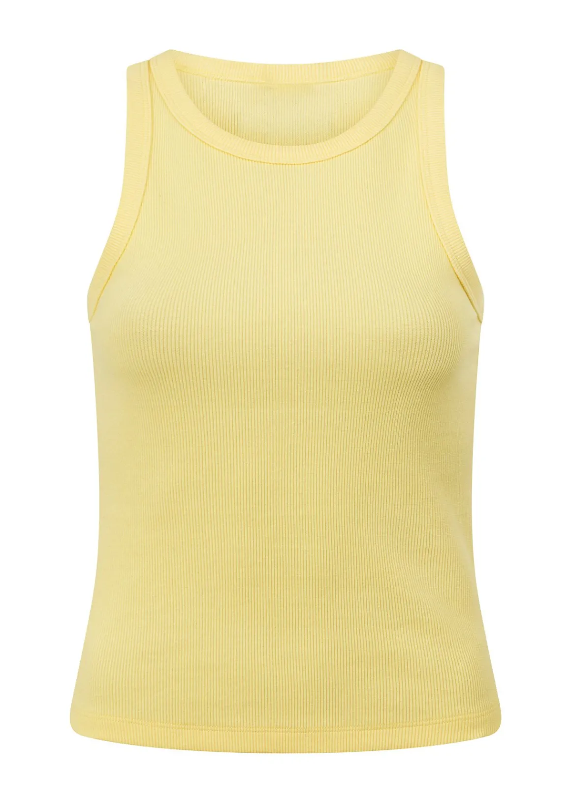 Lorna Jane LJ Basics Rib Tank LemonCream Sale