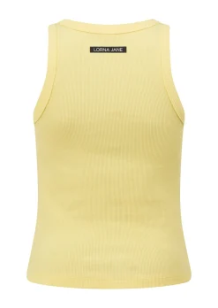 Lorna Jane LJ Basics Rib Tank LemonCream Sale