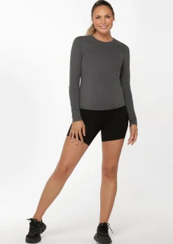 Lorna Jane LJ Maternity Active Feeding Long Sleeve Top Titanium Discount