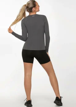 Lorna Jane LJ Maternity Active Feeding Long Sleeve Top Titanium Discount