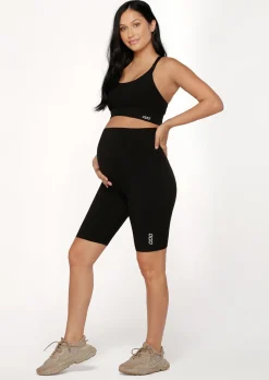 Lorna Jane LJ Maternity Bike Short Black New