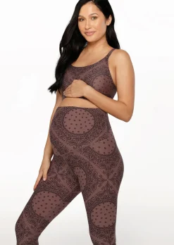 Lorna Jane LJ Maternity Full Length Leggings BandanaPrint Hot