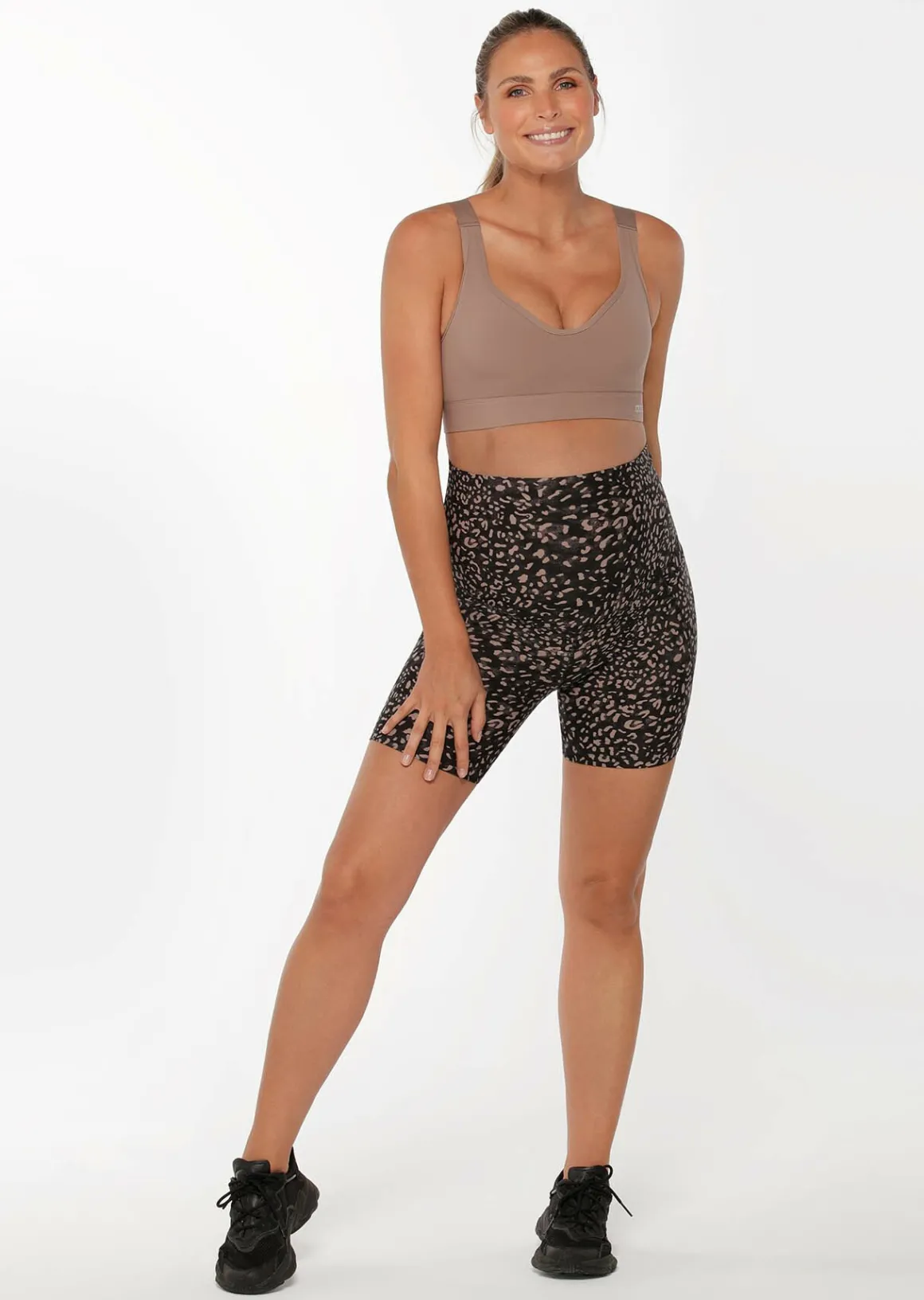 Lorna Jane LJ Maternity Phone Pocket Bike Short NightCatPrint