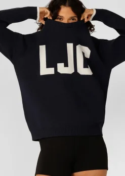 Lorna Jane LJC Classic Knit Jumper Navy Clearance