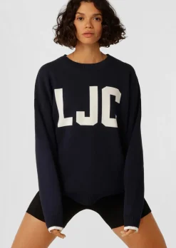 Lorna Jane LJC Classic Knit Jumper Navy Clearance