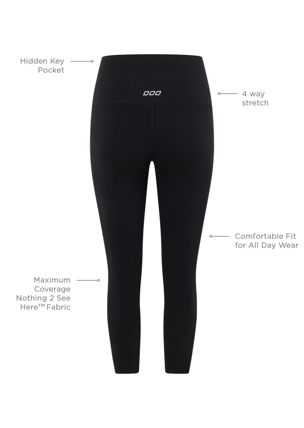 Lorna Jane Lotus 7/8 Leggings Black Discount