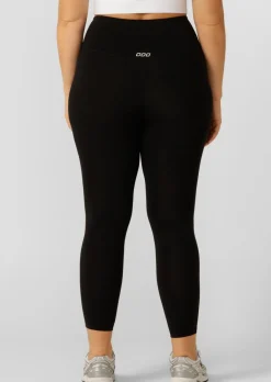 Lorna Jane Lotus Ankle Biter Leggings Black Hot
