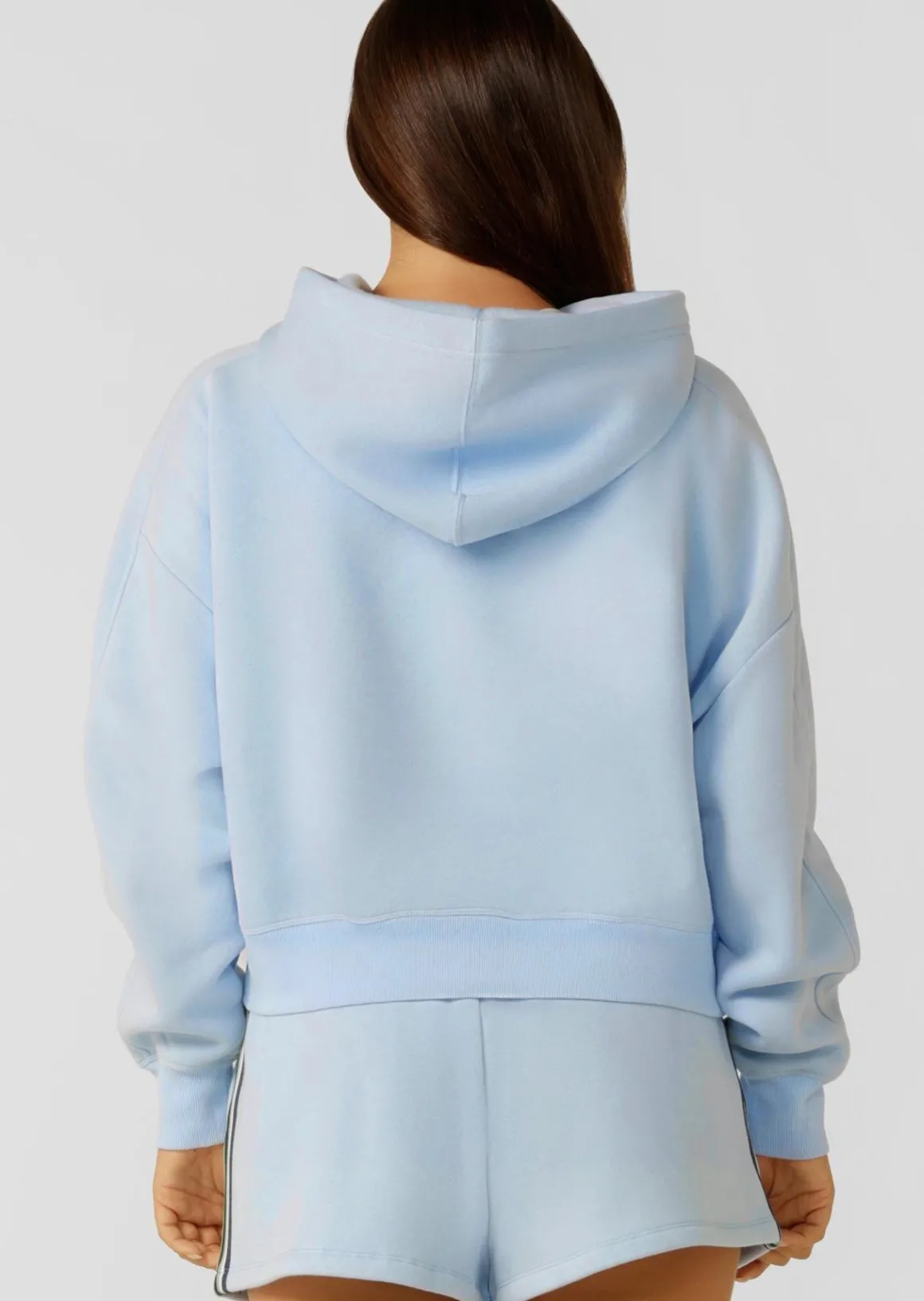 Lorna Jane Lotus Limited Edition Cropped Hoodie ToulouseBlue Sale