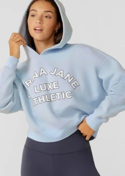 Lorna Jane Lotus Limited Edition Cropped Hoodie ToulouseBlue Sale