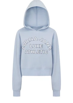 Lorna Jane Lotus Limited Edition Cropped Hoodie ToulouseBlue Sale