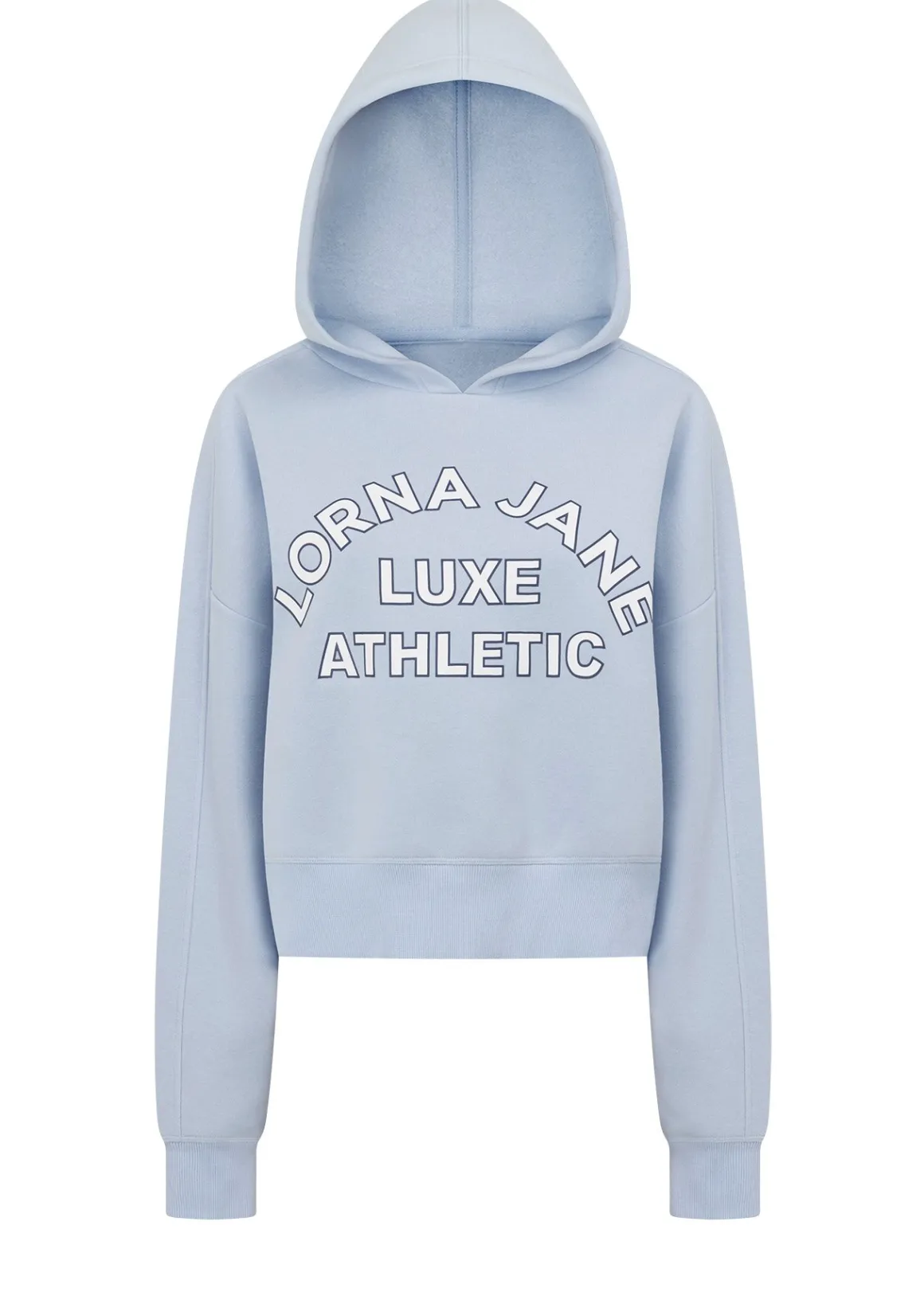 Lorna Jane Lotus Limited Edition Cropped Hoodie ToulouseBlue Sale