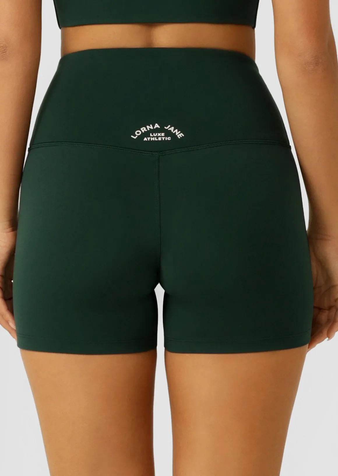 Lorna Jane Lotus Limited Edition No Chafe 12cm Bike Shorts DarkGreen Sale