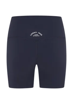 Lorna Jane Lotus Limited Edition No Chafe 12cm Bike Shorts AshBlue Outlet