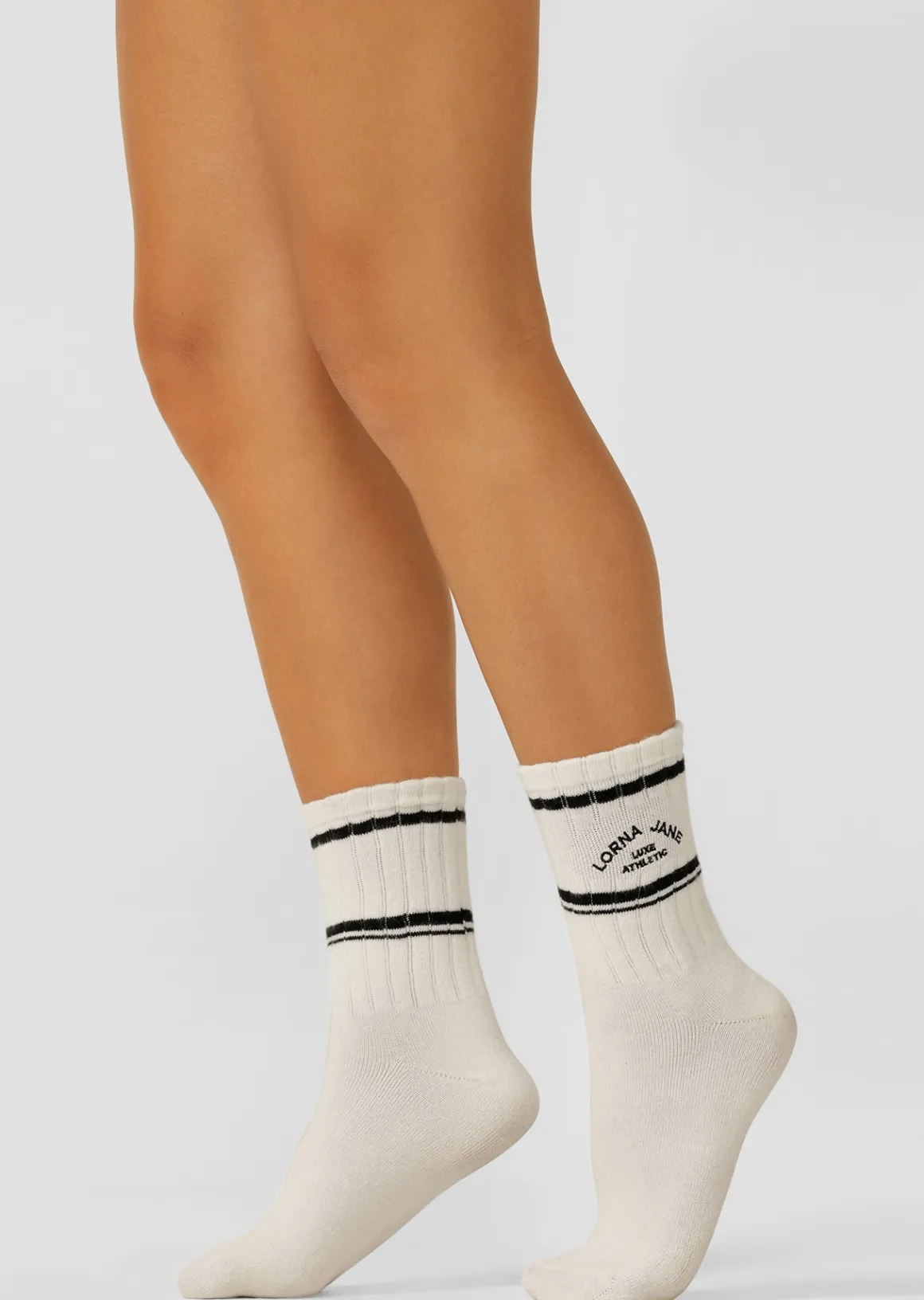 Lorna Jane Lotus Limited Edition Quarter Crew Sock Porcelain Discount