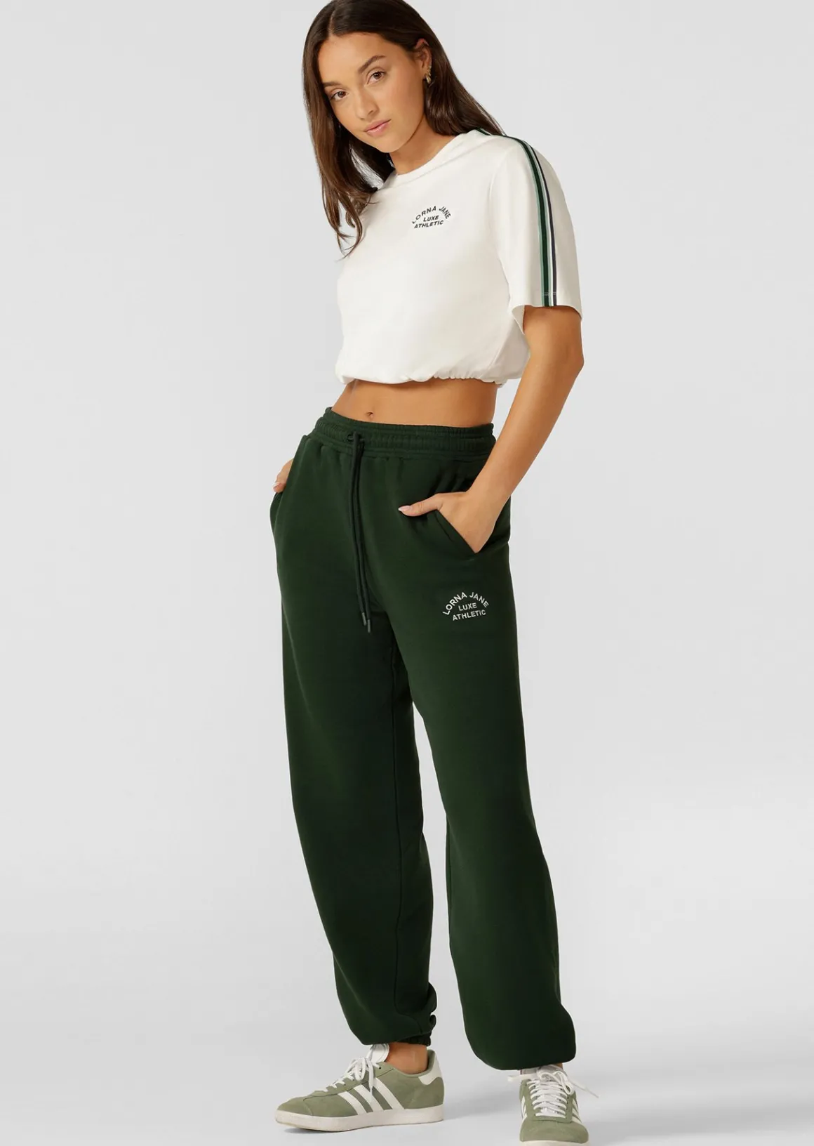 Lorna Jane Lotus Limited Edition Track Pant DarkGreen Discount