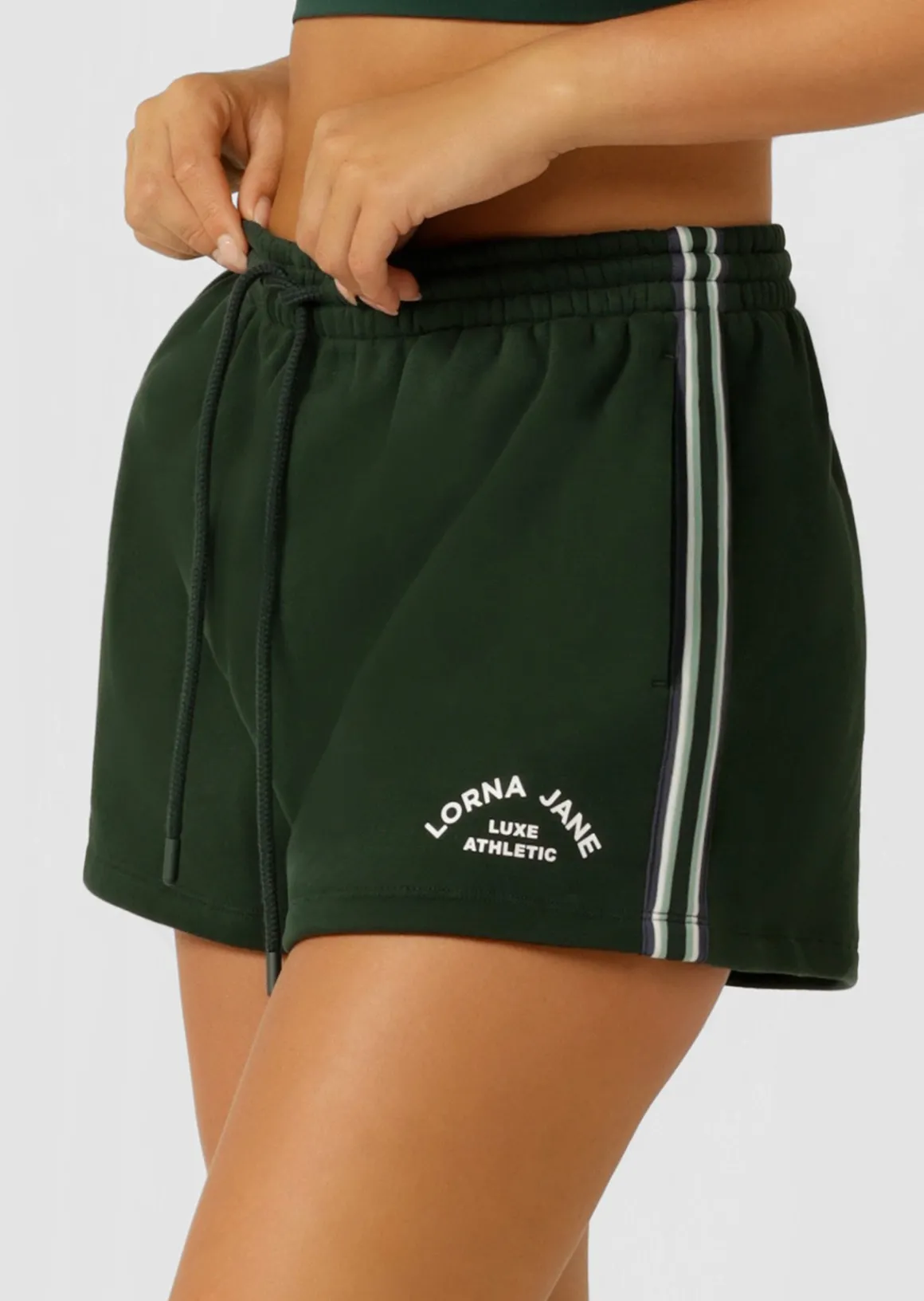 Lorna Jane Lotus Limited Edition Weekender Short DarkGreen New