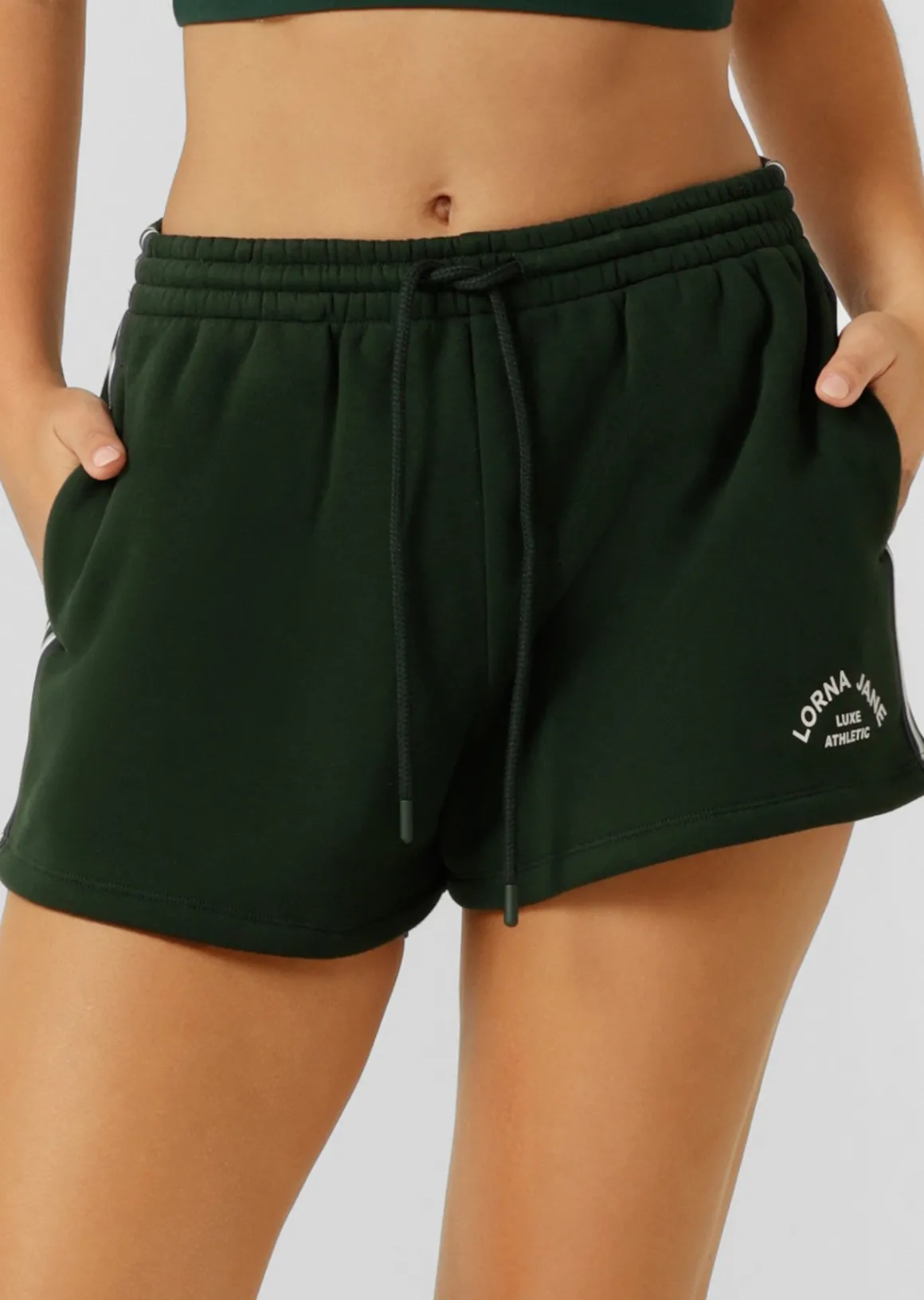 Lorna Jane Lotus Limited Edition Weekender Short DarkGreen New