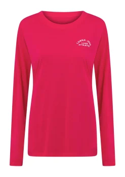 Lorna Jane Lotus Long Sleeve Top NeonRaspberry Clearance