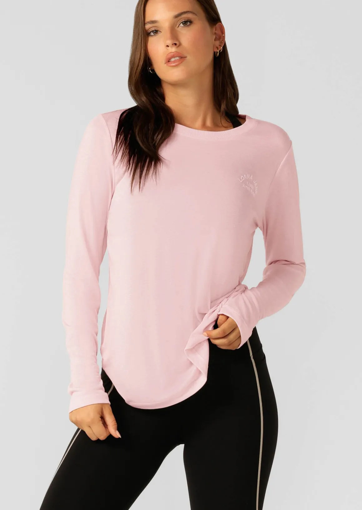 Lorna Jane Lotus Long Sleeve Top PalePeony Outlet
