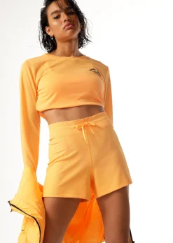 Lorna Jane Lotus Long Sleeve Top MangoSorbet Hot