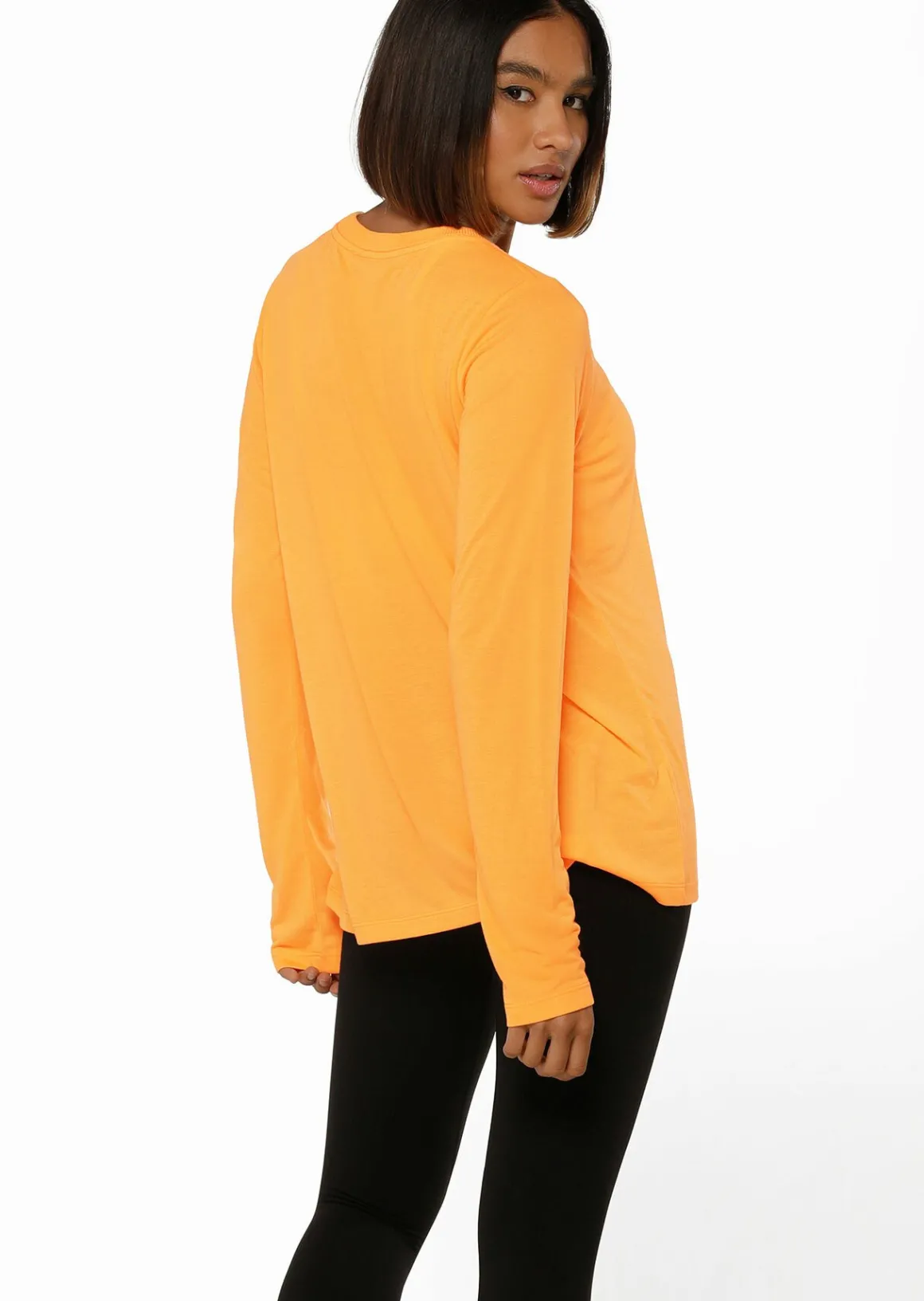 Lorna Jane Lotus Long Sleeve Top MangoSorbet Hot