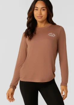 Lorna Jane Lotus Long Sleeve Top Clove Clearance