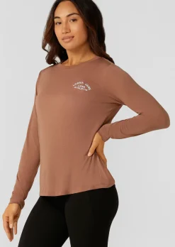 Lorna Jane Lotus Long Sleeve Top Clove Clearance