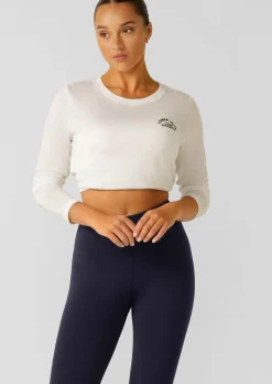 Lorna Jane Lotus Long Sleeve Top Porcelain New