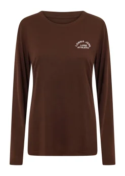 Lorna Jane Lotus Long Sleeve Top Espresso Hot