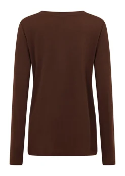 Lorna Jane Lotus Long Sleeve Top Espresso Hot